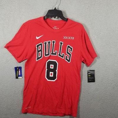 NEW Nike Chicago Bulls Zach Lavine Red Black Basketball T Shirt
