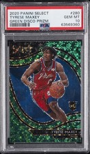 2020 PANINI SELECT GREEN DISCO PRIZM #280 TYRESE MAXEY 5/5 PSA 10