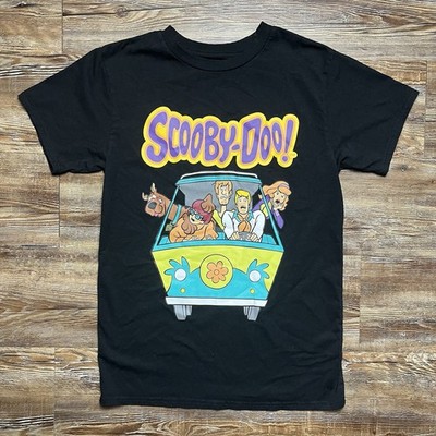 Scooby Doo And The Gang Black Graphic T-Shirt Adult Size Medium 
