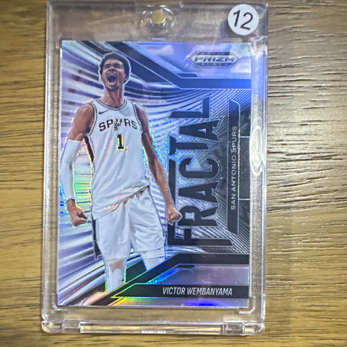 Panini Prizm Black 2024-25 Fractal Insert #10 Victor Wembanyama Spurs
