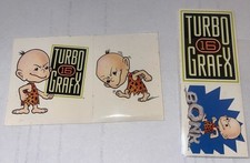 VTG Turbo Grafx 16 BONK Stickers Cool Look Rare Find