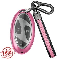 Yonmcfn Pink TPU Key Fob Cover for Hyundai Tucson Elantra 4-5-7 Btn
