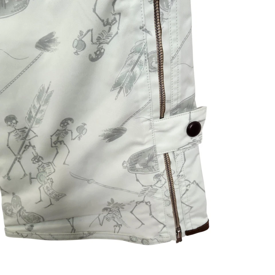 Pantalones de nieve HOLDEN para mujer medianos blancos esqueleto con cinturón impermeables esquí invierno Foto 3 de 4