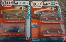 AUTO WORLD TARGET EXCLUSIVE 2 2 Packs 91 Camaro 96 firebird 66 gto 67 gs340