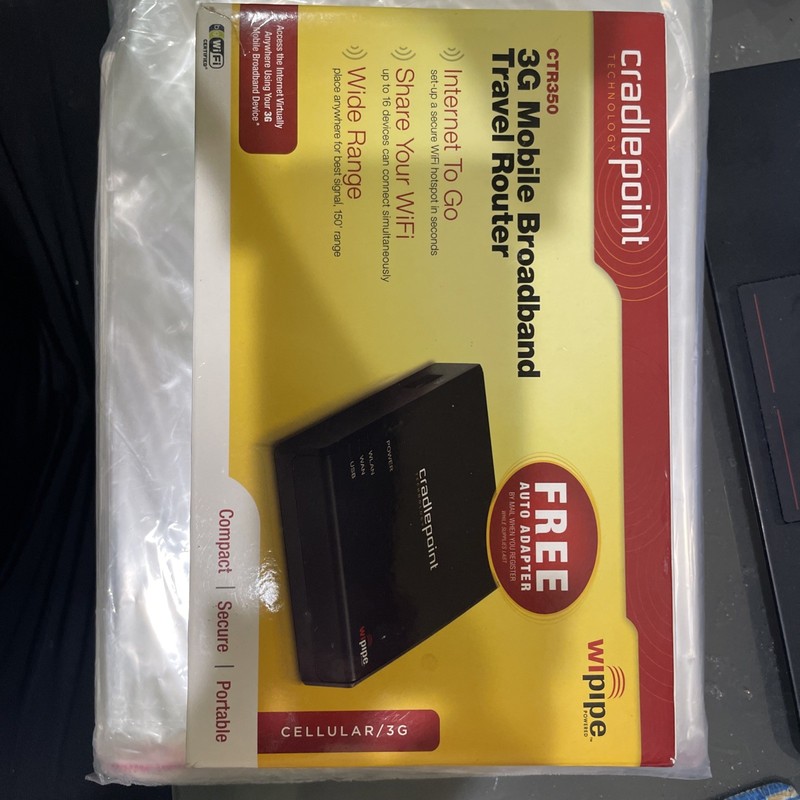 Cradlepoint CTR350 3G Mobile Broadband Travel Router Open Box Never Used