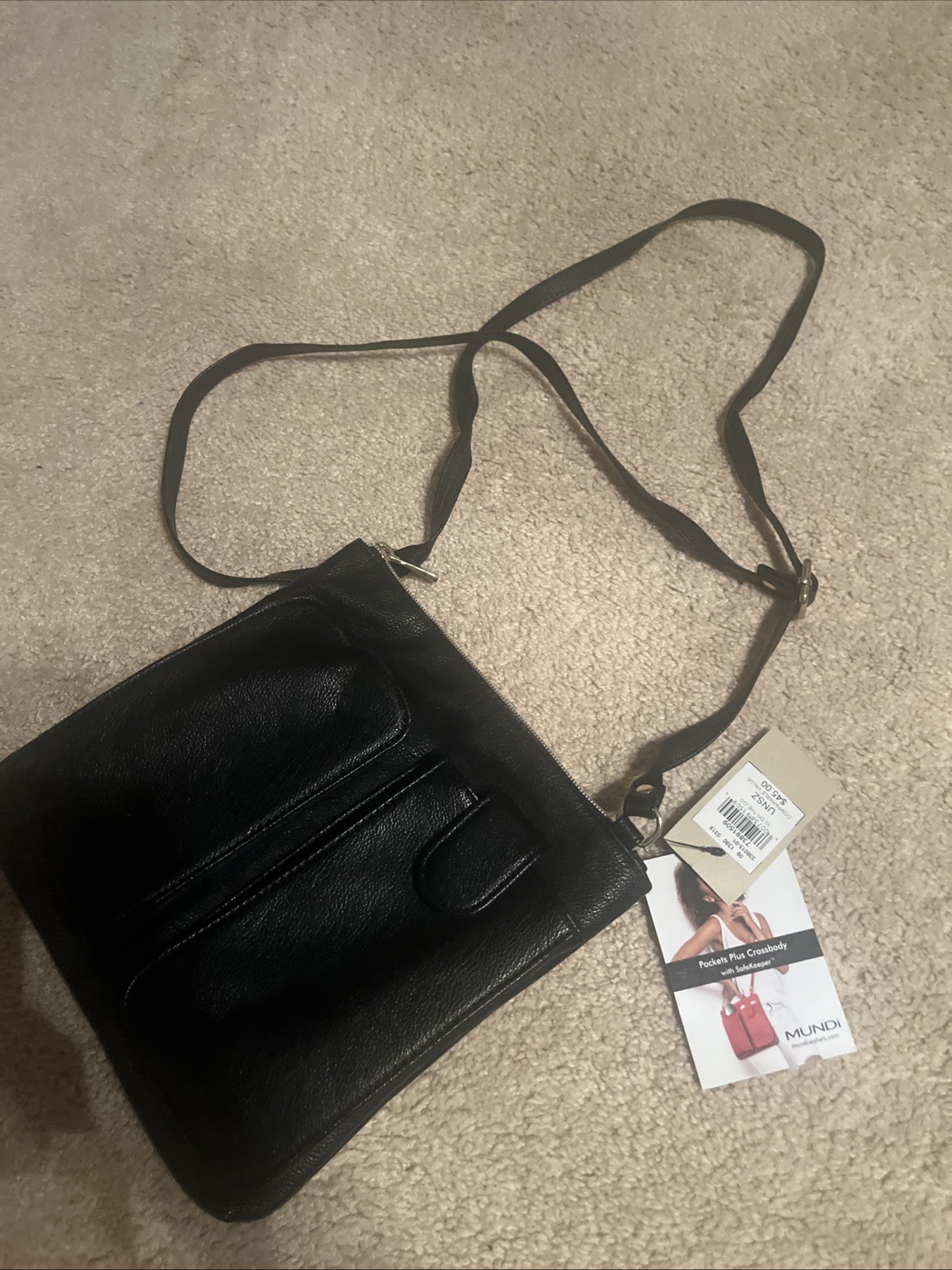 MUNDI pockets Plus Crossbody Bag NWT Black