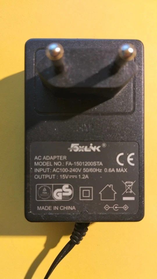 Alimentatore Telecom Alice Gate VoIP 2 Plus 15V 1.2A originale