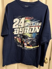 William Byron  24 Nascar 2 Sided Men's Shirt Hendrick Motorsports 2XL Navy