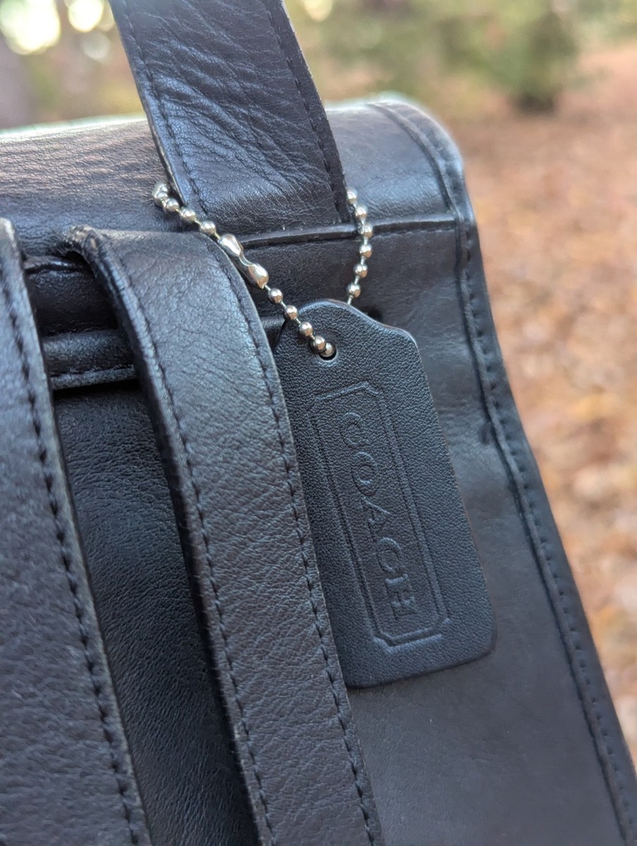バッグ OLD COACH Carrier Bag COACH Vintage 9960 Black Leather Small Backpack Daypack Purse Bag
