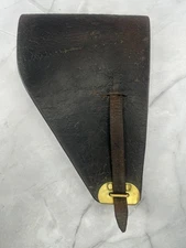 Belgian 1930s Browning Hi-Power Leather Pistol Holster – WWII Era FN Model 1922