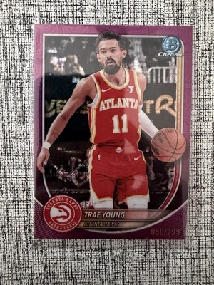 2025-26 Bowman - Chrome Trae Young #BCV-83 Fuchsia Mojo Refractor /299