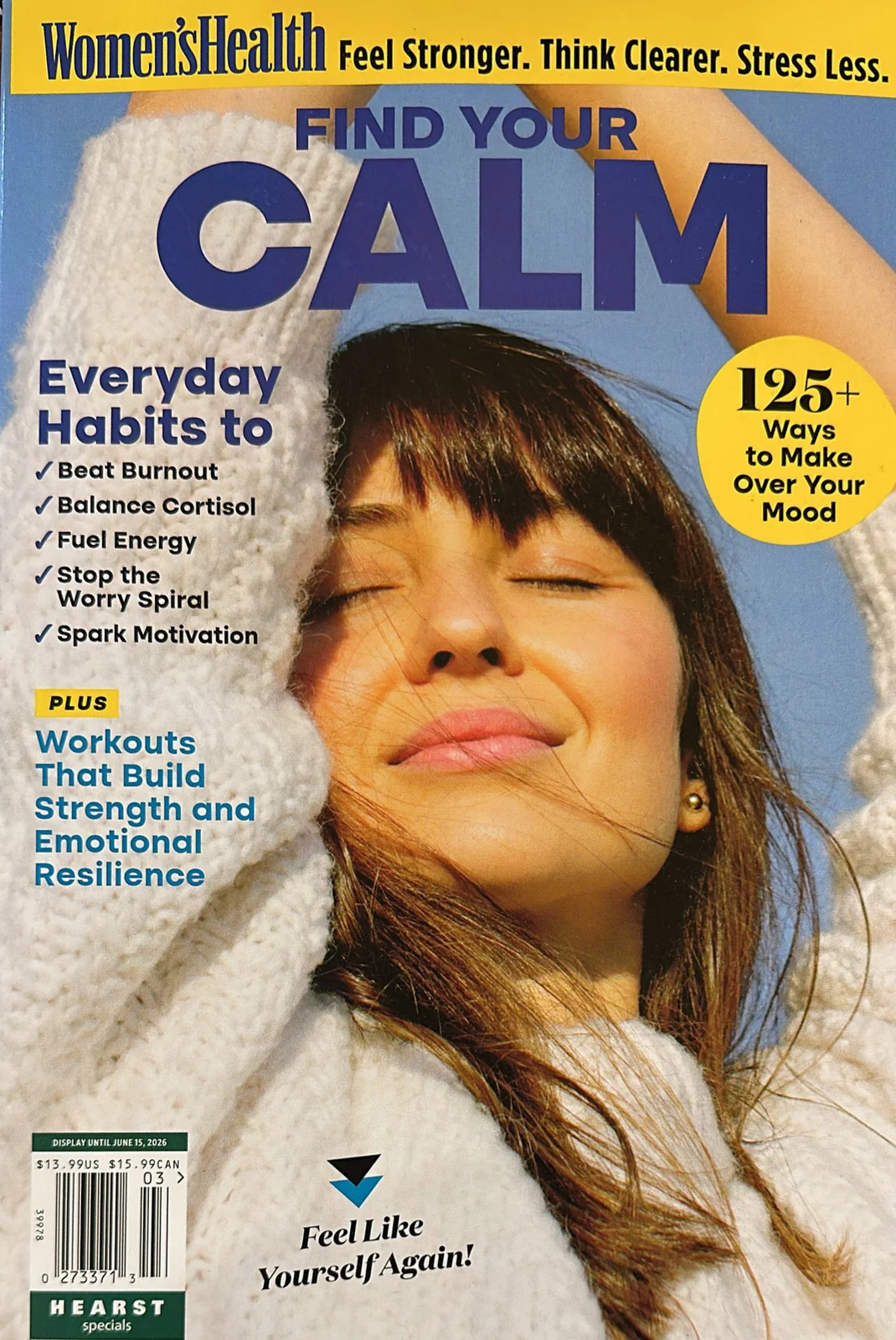 Women’S Health, Find Your Calm Magazine Issue 3 Free Shipping