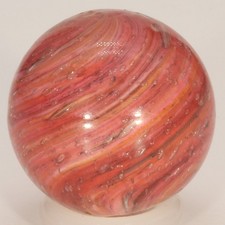 Antique German Pink Bubbly Onionskin Marble 11/16" Mint-