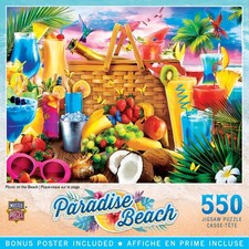 MasterPieces - Paradise Beach - Picnic on the Beach 550 Piece Jigsaw Puzzle