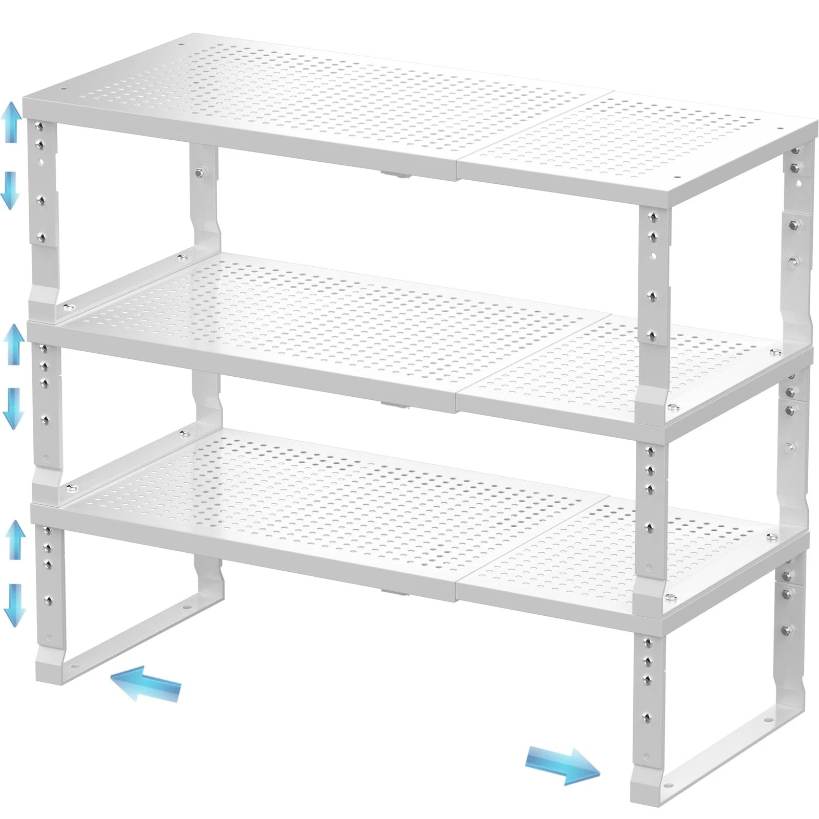Expandable Spice Rack & Kitchen Cabinet Organizer - Stackable, Adjustable She...