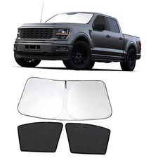 3PCS Car Window Shades Front Windshield Sun Shade 3PCS 2021-2024 Fo-rd F-150