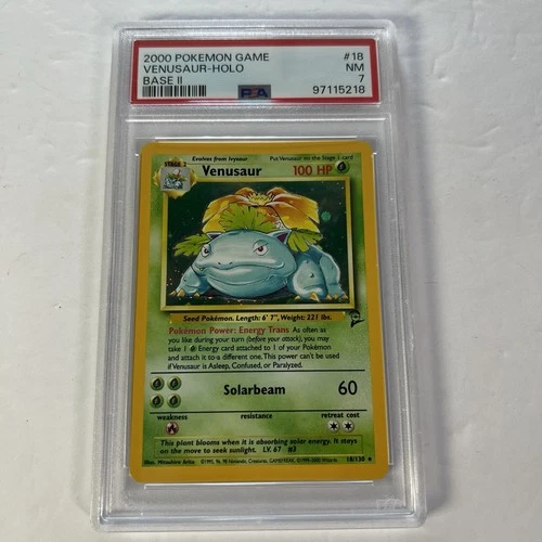 Venusaur 18/130 Base Set 2 PSA 7 Holo Foil WOTC Pokemon