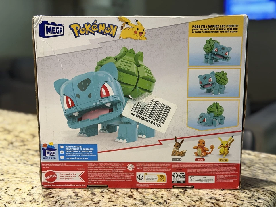 MEGA Pokemon Jumbo Bulbasaur (OPEN BOX) - Image 3 of 4
