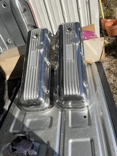 NOS EELCO CAL CUSTOM POLISHED ALUMINUM BBC VALVE COVERS AND BREATHERS 1971 JAPAN