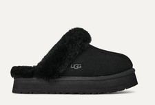 UGG Women's Disquette Slippers Suede Shearling Comfor Black   Viral Bestsell 