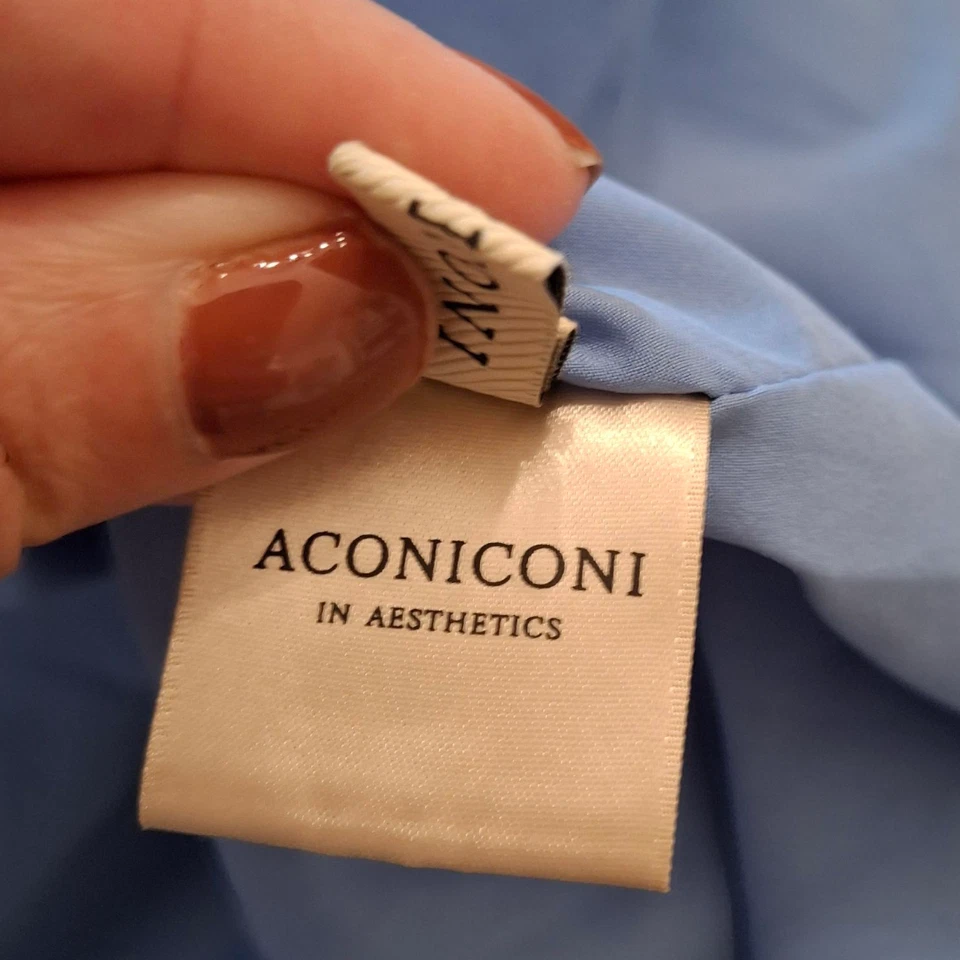 ACONICONI Bluebell denim and lace Puff Sleeve Maxi Dress size XL - Image 4 of 4