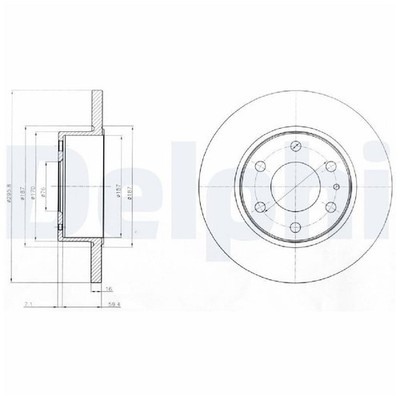 Delphi 2 Bremsscheiben + 1 Satz Beläge hinten 25996277