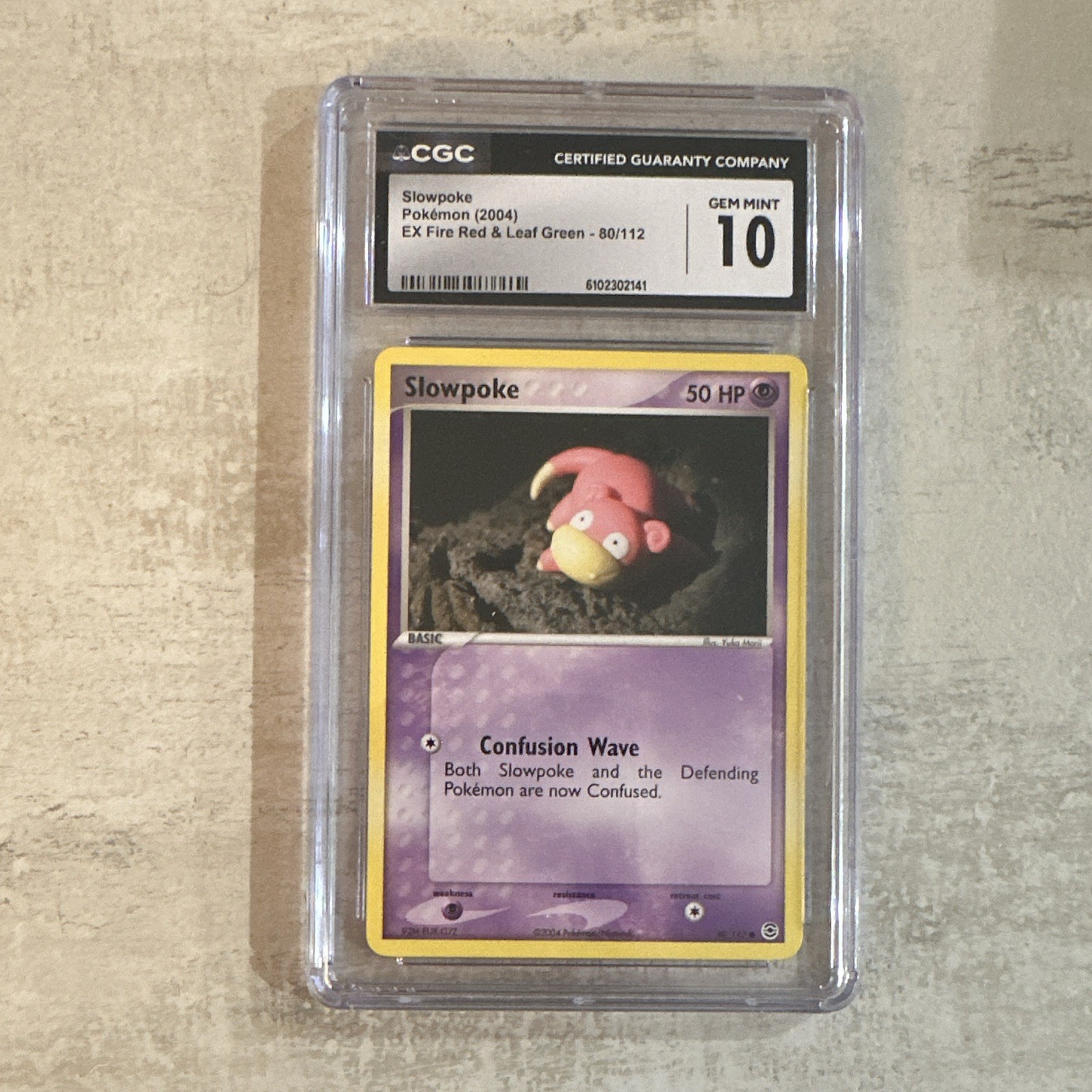 CGC 10 Pokemon 2004 EX FireRed & LeafGreen Slowpoke 80/112 Regular English