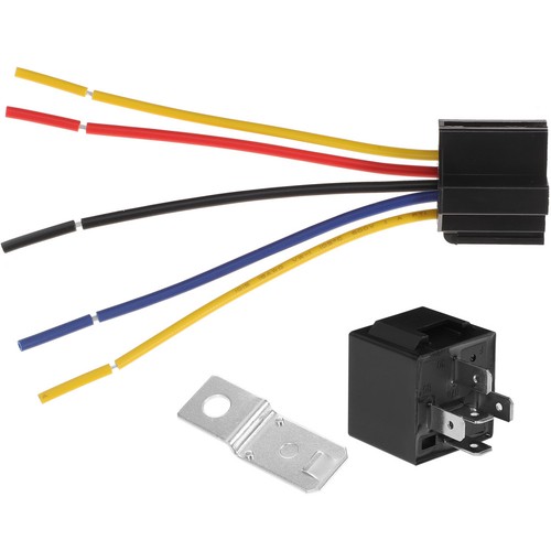 5pcs 12V 40 Amp Car SPDT Automotive Relay DC 5 Pin 5 Wires With Harness ...