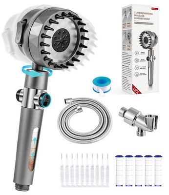 #ad Filtered Shower Head with Handheld High Pressure Hard Water ON OFF $42.11