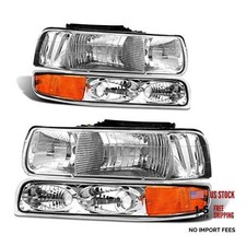Headlight Assembly for 1999 2000 2001 2002 Chevy Silverado 1500 2500/1500HD