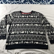 Cuddl Duds Honeycomb Black & White Fleece Women’s XXL Long Sleeve Top NWT