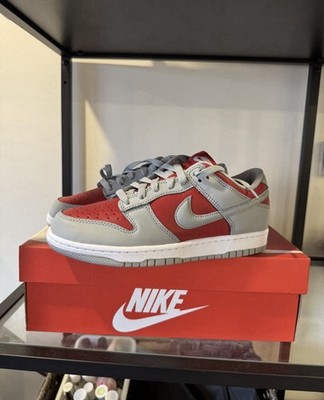Nike Dunk Low Varsity Red Silver Grey Red Deadstock Sneakers size 6