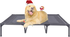 Suddus Elevated Dog Bed for Large Dogs 140lb, 48"L x x 36"W x 9"H, Grey