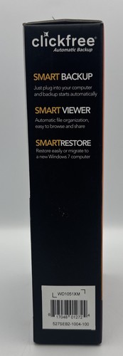 Clickfree Automatic Backup 500GB External Hard Drive Portable Backup NEW Sealed - Picture 3 of 5