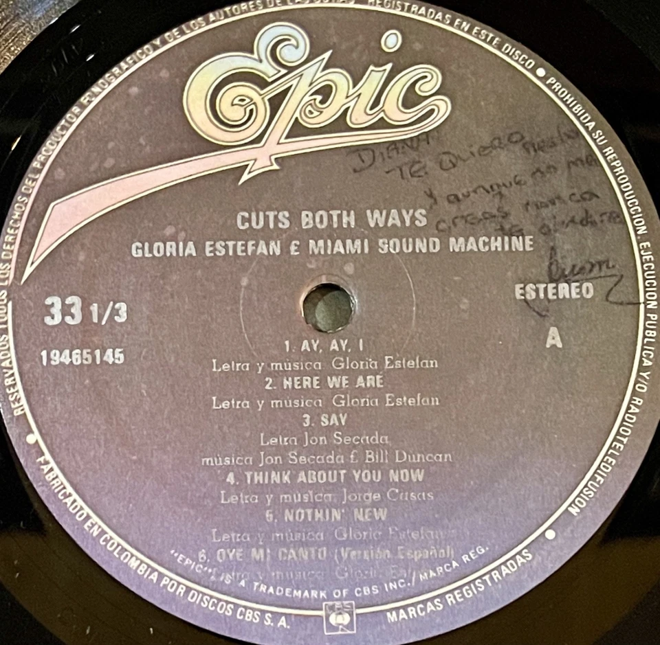 Gloria Estefan – Cuts Both Ways - Epic 1989 - Image 4 of 4