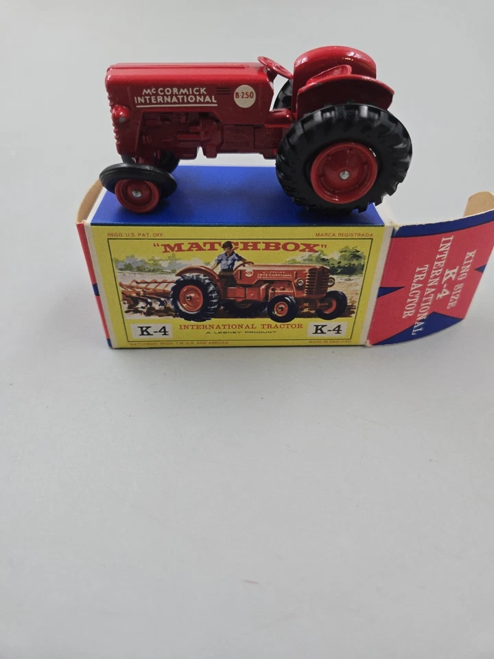 Vintage Matchbox Lesney King Size K-4 International Tractor With Original Box... - Image 4 of 4