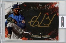 2021 Topps Inception Cristian Javier Silver Signings Gold Ink Sscj 02/25