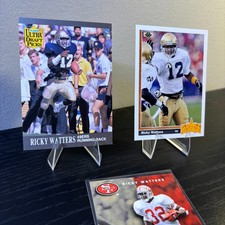 RICKY WATTERS - 1991 Upper Deck & Fleer Ultra Rookies RCs & 1993 Skybox Premium