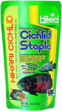 Hikari 2-Ounce Cichlid Staple Floating Pellets For Pets, Mini - 2 Pack