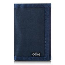 FORYEE Men s Nylon Trifold RFID Wallet with ID Window, Slim M15-Navy Blue