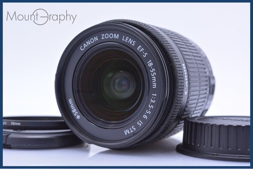 operation Canon EF S 18 55mm F3.5 5.6 IS STM with front and rear caps lens filt