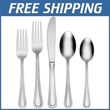 Modern Luxury Silverware Set - 62pc Flatware Ensemble