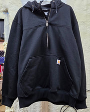 Carhartt Rain Defender 1/4 Zip Hoodie Men's Large Black 100617 001