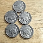 1936 Buffalo Nickels Lot Of 5 - (4) 1936 & (1) 1936 D -Mixed Condition