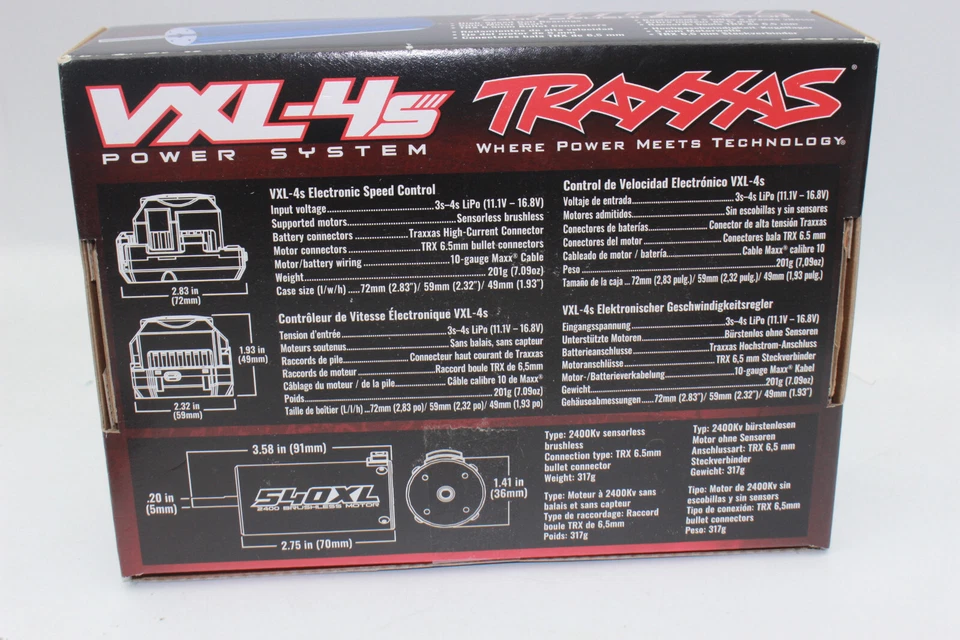 Traxxas TRX 3466 Combo 540 XL Velineon VXL-4s Brushless Fahrregler + Motor NEU - Bild 3 von 4