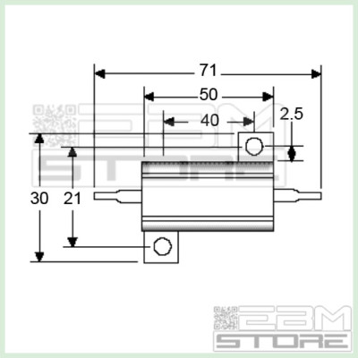 Resistenza 1,5K Ohm 50W Corazzata In Alluminio 50Watt 1,5 - Foto 2