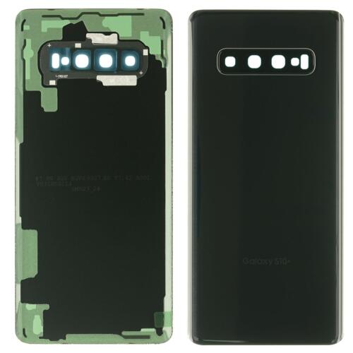 Samsung S10+ plus coque arrière appareil photo arrière objectif verre + colle noire - Photo 1/1