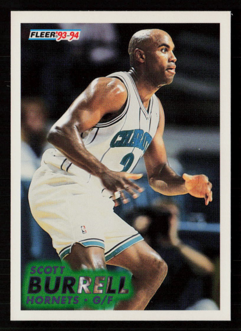 Scott Burrell 1993-94 Fleer #252 RC Rookie Charlotte Hornets Basketball Card