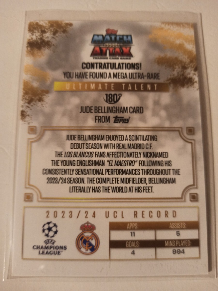 Match Attax 24/25 Bellingham 180° Ultimate Talent El Maestro De