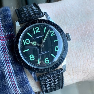Vintage Ordium Skin Diver 17 Jewels Manual Wind Wristwatch  display picture 3